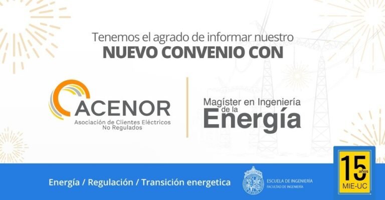 NUEVO CONVENIO DE COLABORACIÓN MIE UC CON ACENOR
