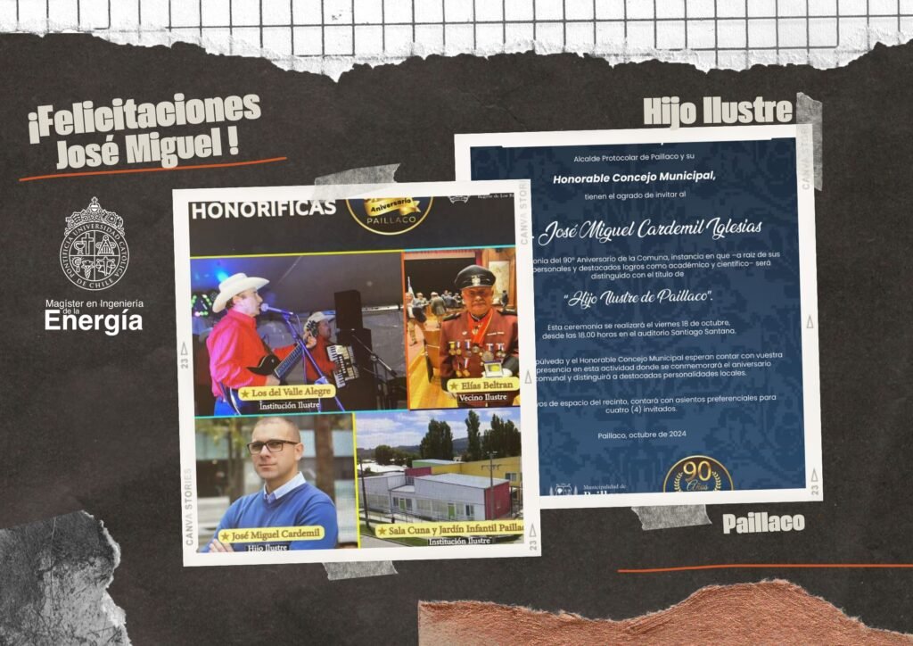 José Miguel Cardemil, Director del MIE y docente del DIMM-PUC será nombrado «Hijo Ilustre» de Paillaco