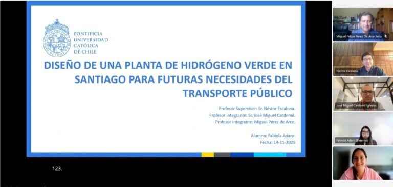 Fabiola Adaro se convierte en una nueva graduada del Magíster en Ingeniería de la Energía de la Pontificia Universidad Católica de Chile