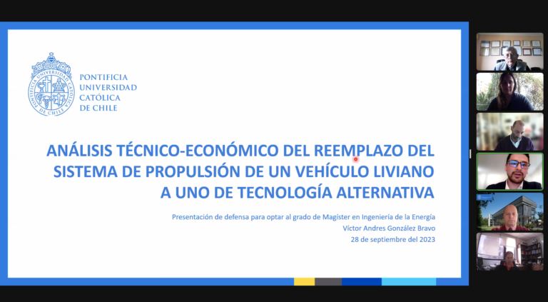 Víctor González se convierte en un nuevo graduado del Magíster en Ingeniería de la Energía de la Pontificia Universidad Católica de Chile