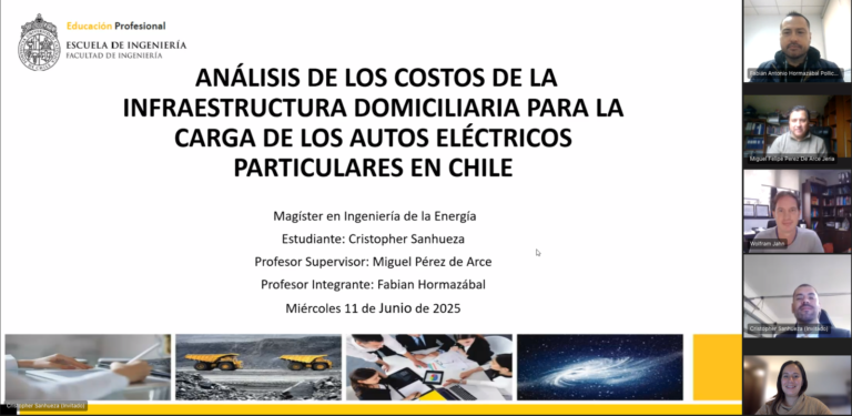 Cristopher Sanhueza se convierte en un nuevo graduado del Magíster en Ingeniería de la Energía de la Pontificia Universidad Católica de Chile