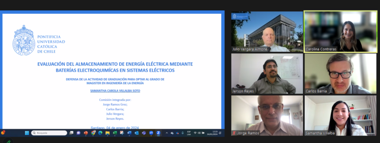 Samantha Villalba se convierte en una nueva graduada del Magíster en Ingeniería de la Energía de la Pontificia Universidad Católica de Chile