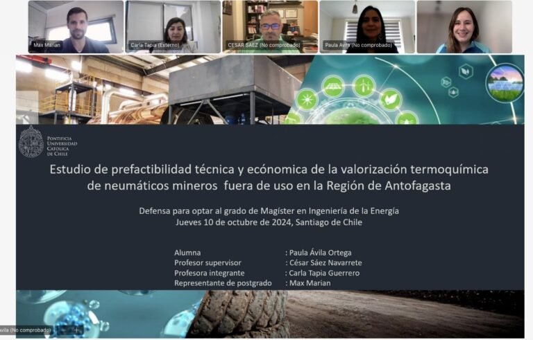 Paula Ávila se convierte en una nueva graduada del Magíster en Ingeniería de la Energía de la Pontificia Universidad Católica de Chile