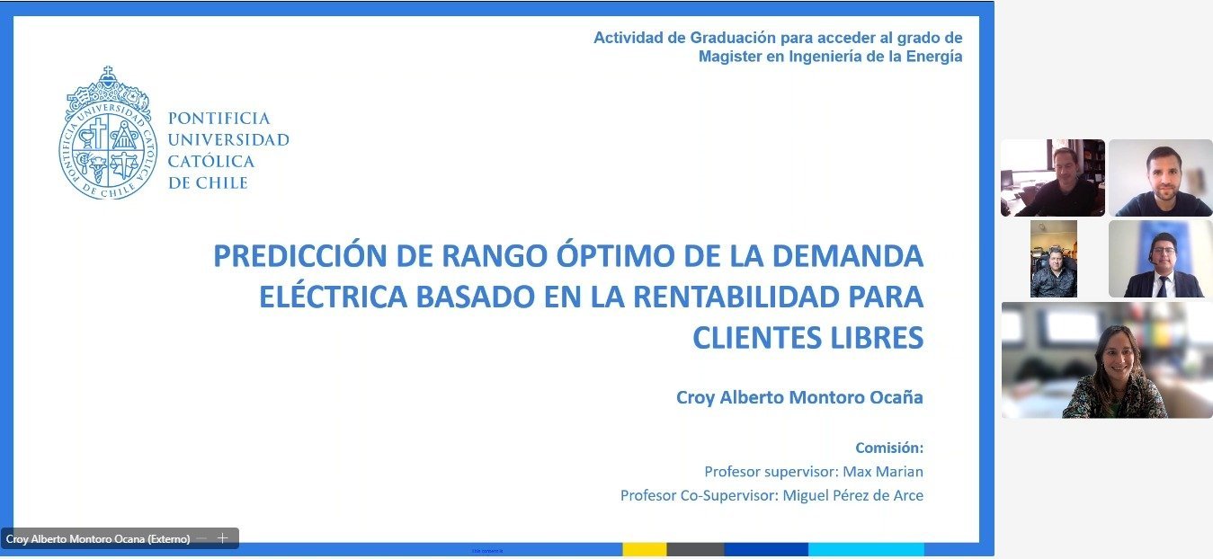 Croy Montoro se convierte en un nuevo graduado del Magíster en Ingeniería de la Energía de la Pontificia Universidad Católica de Chile
