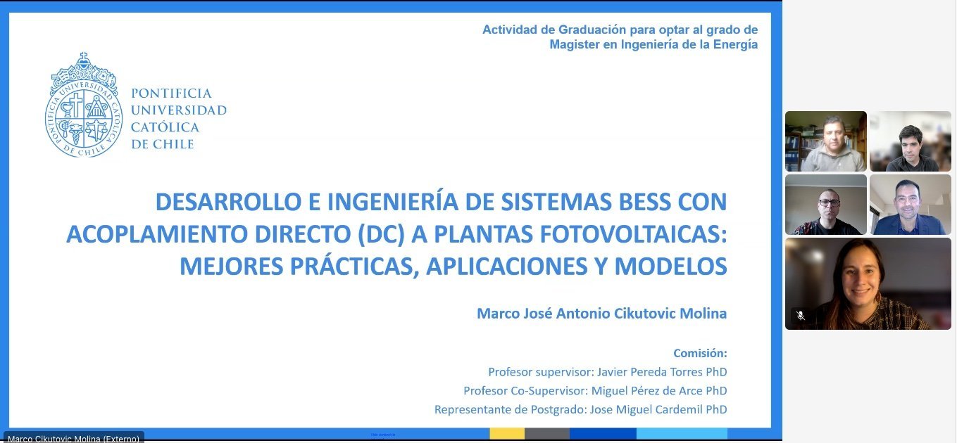 Marco Cikutovic se convierte en un nuevo graduado del Magíster en Ingeniería de la Energía de la Pontificia Universidad Católica de Chile