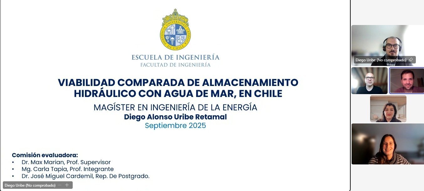 Diego Uribe se convierte en un nuevo graduado del Magíster en Ingeniería de la Energía de la Pontificia Universidad Católica de Chile