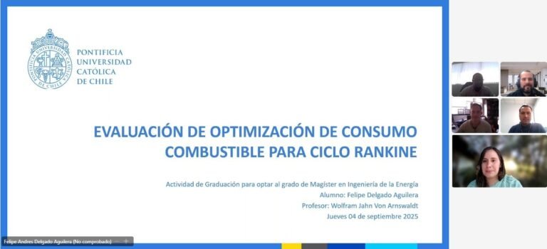 Felipe Delgado se convierte en un nuevo graduado del Magíster en Ingeniería de la Energía de la Pontificia Universidad Católica de Chile