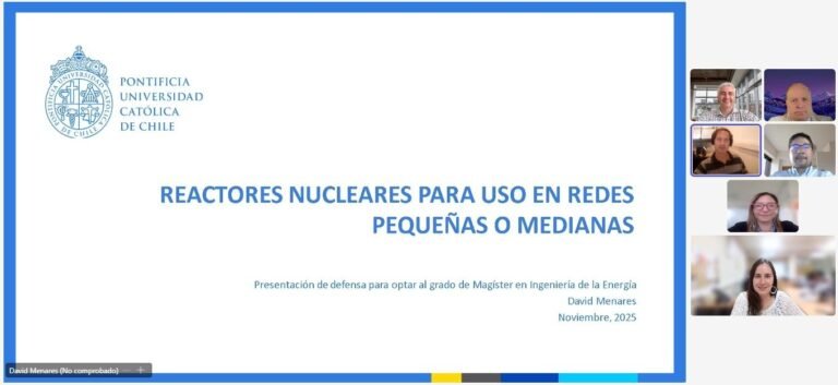David Menares se convierte en un nuevo graduado del Magíster en Ingeniería de la Energía de la Pontificia Universidad Católica de Chile