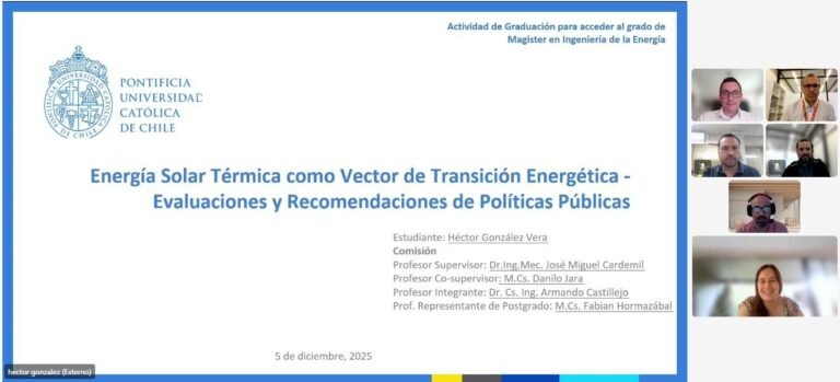 Héctor González se convierte en un nuevo graduado del Magíster en Ingeniería de la Energía de la Pontificia Universidad Católica de Chile