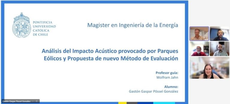 Gastón Pössel se convierte en un nuevo graduado del Magíster en Ingeniería de la Energía de la Pontificia Universidad Católica de Chile