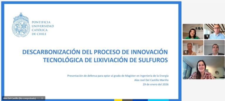Alex Del Castillo se convierte en un nuevo graduado del Magíster en Ingeniería de la Energía de la Pontificia Universidad Católica de Chile