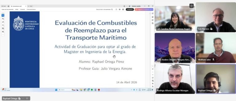 Raphael Ortega se convierte en un nuevo graduado del Magíster en Ingeniería de la Energía de la Pontificia Universidad Católica de Chile
