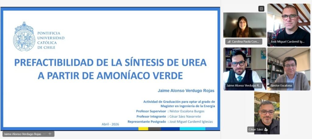 Jaime Verdugo se convierte en un nuevo graduado del Magíster en Ingeniería de la Energía de la Pontificia Universidad Católica de Chile
