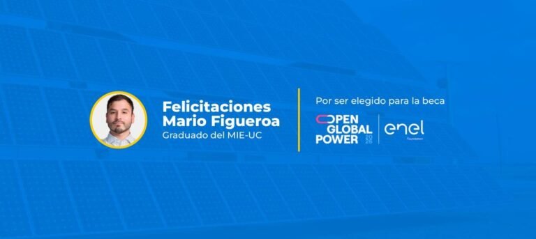Graduado del MIE-UC es seleccionado para programa internacional de liderazgo en energía sostenible de Fundación Enel
