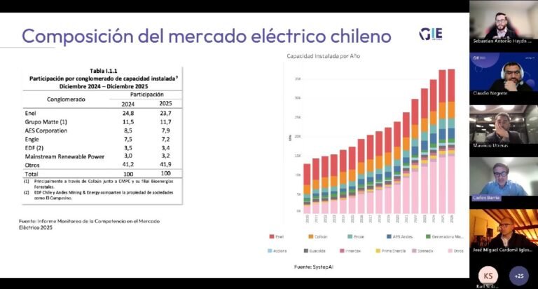Webinar MIE-UC y GIE-AG analizan cómo abrir espacio a nuevos actores en el mercado energético chileno